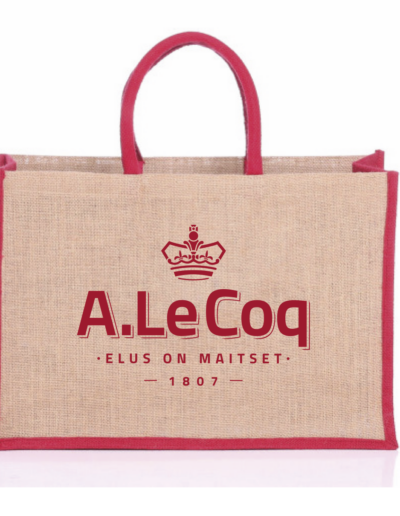 A. Le Coqi logoga naturaalne jutekott